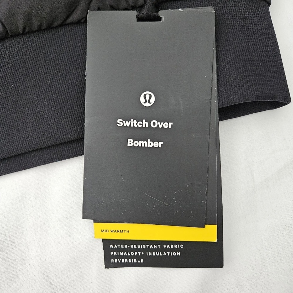 Lululemon Switch Over Bomber Jacket BLK Black Reversible Men's Size Medium - Picture 4 of 10